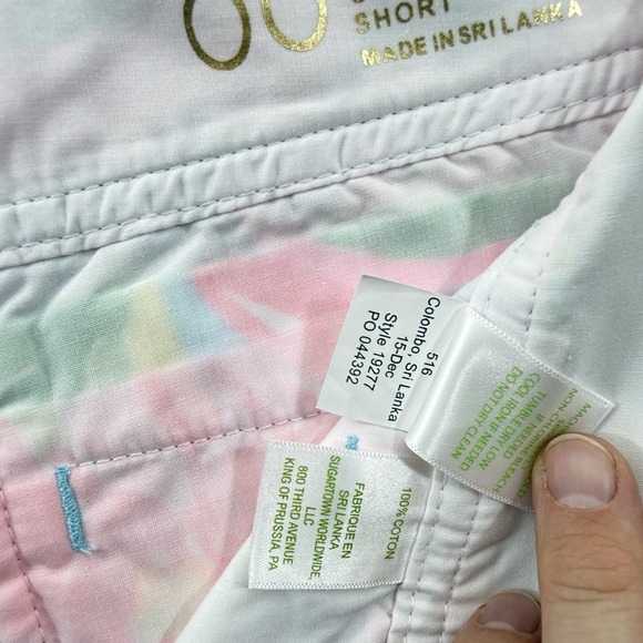 Lilly Pulitzer Callahan Shorts‎ Womens 00 Pink Green Floral Flat Front Chino - Picture 5 of 8